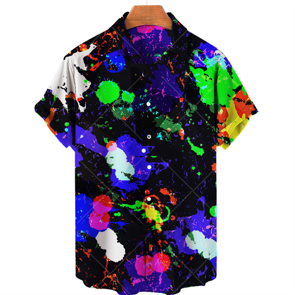 Title 2, Nieuw casual shirt met korte mouwen Graffiti-se...