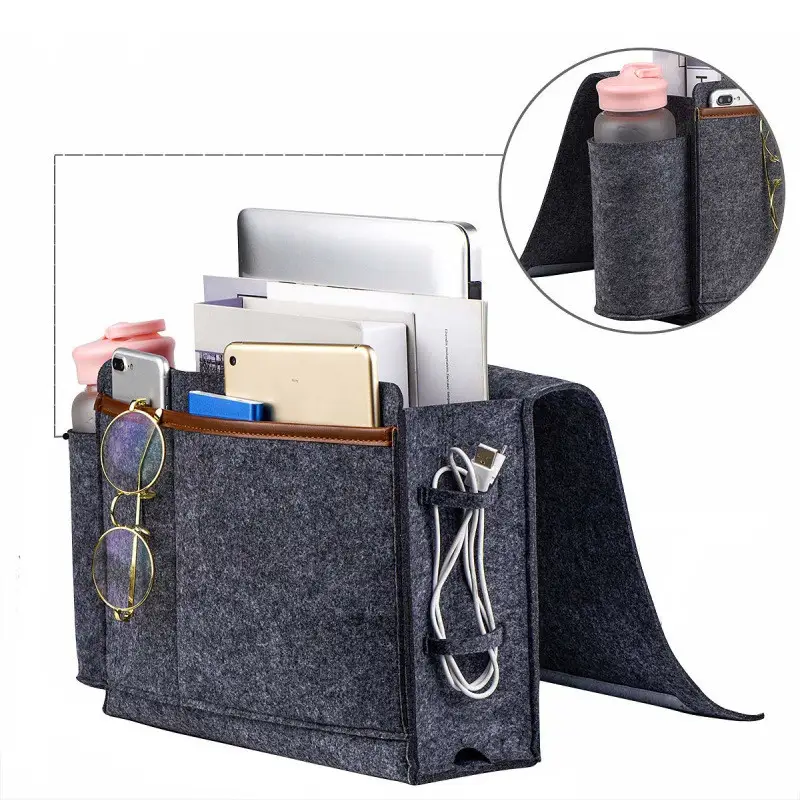 Felt Bedside Hanging Bag Portable Home Dormitory Storage Bag