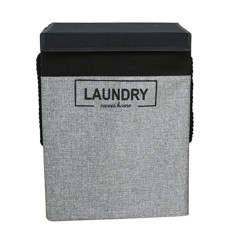 Laundry Basket Dirty Washing Clothes Storage Folding Bin Bag Hamper With Lid — image 6