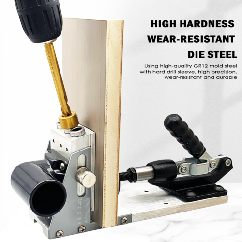 Wood Jig Pocket Hole Kit 12-33MM Drill Guide Carpentry Tool Woodworking Puncher — image 8