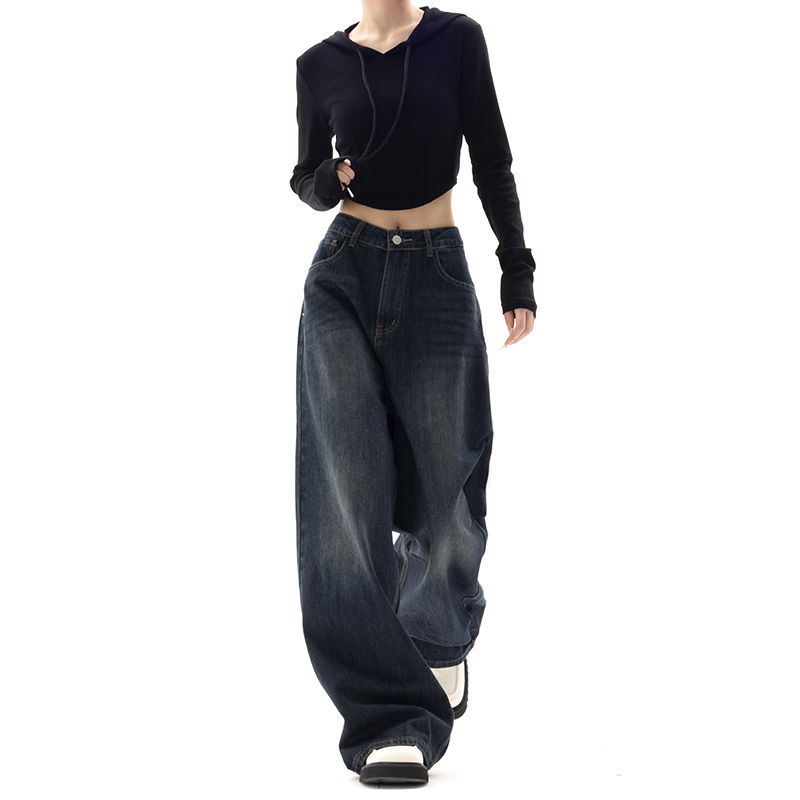 Title 4, Damen Retro Street Wide Leg Pants für lässigen ...