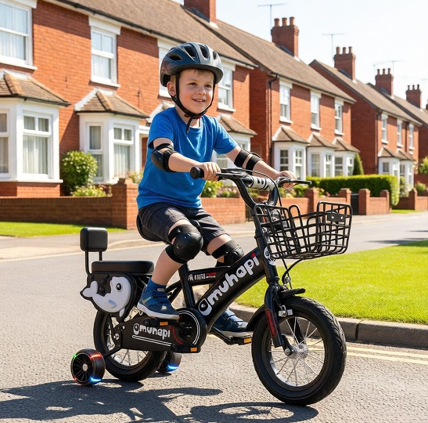 12 14 16 Inch Kids Bike Bicycle Children Boys Cycling Removable Stabilisers — image 6