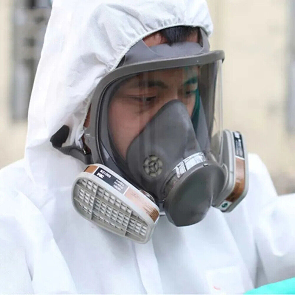 6800 Full Face 15 IN 1 Gas Mask Chemical Vapor Paint Spray Respirator 95 Filter