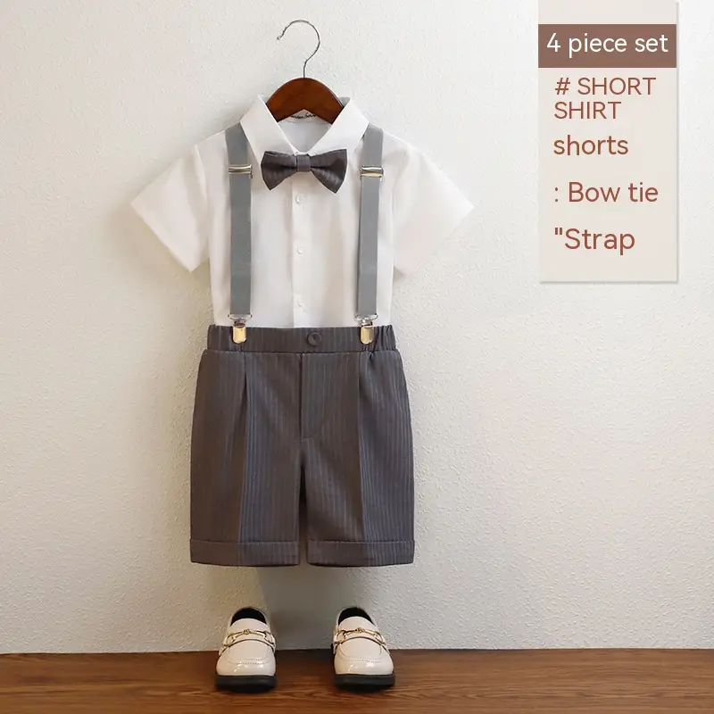 Boys' Overalls Suit Spring Striped
