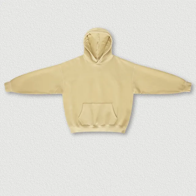 Autumn And Winter Washed And Worn Padded Hooded Sweatshirt Khaki - Shop at LoveMi