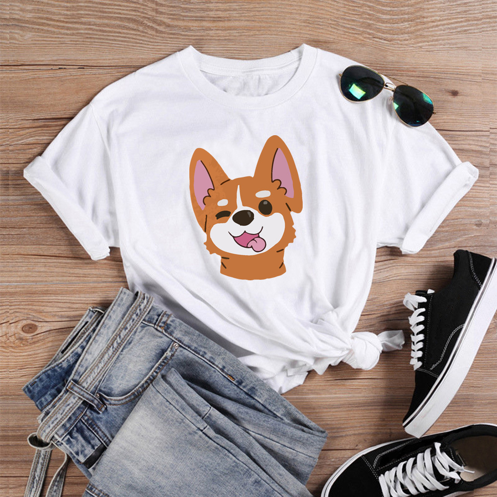 Title 4, Animal Dog Print Short-sleeved T-shirt