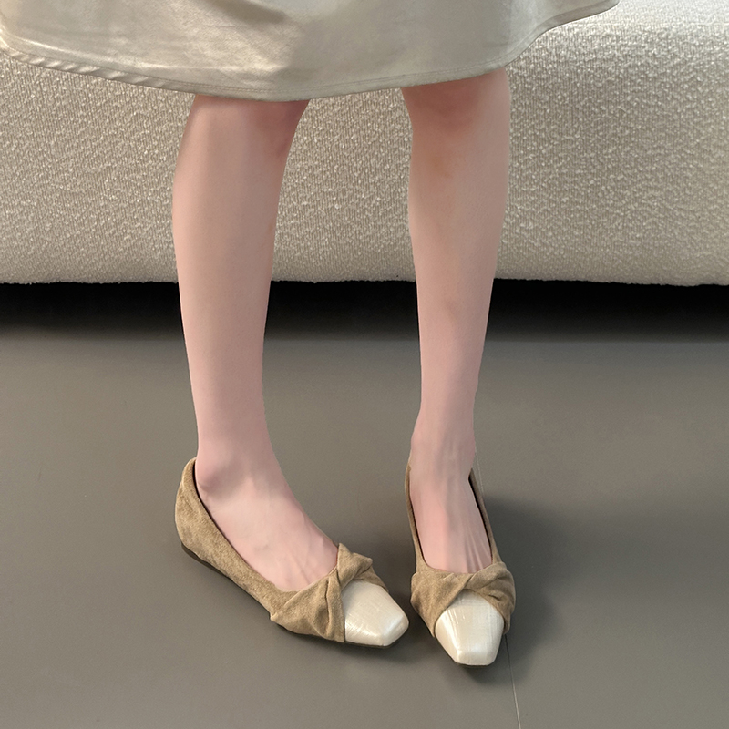 Two-Tone Square Toe Flats, picture 3 of 4