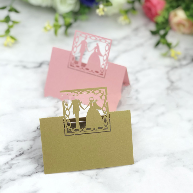 European-style Wedding Seat Holding Hands Small Table Card — foto 4