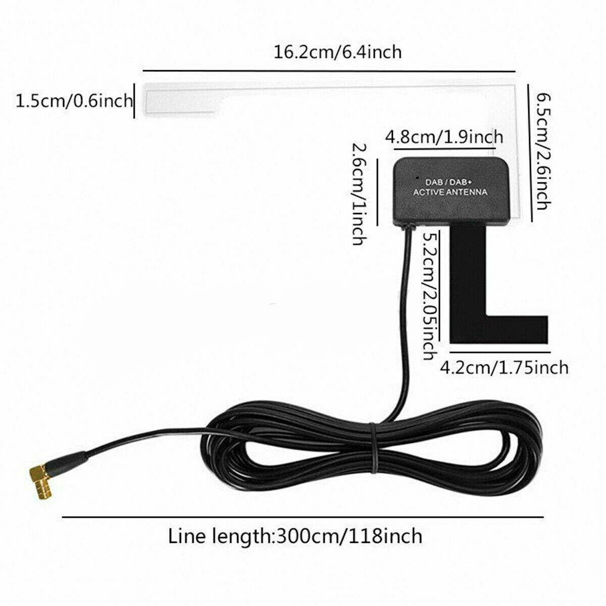 Car Digital Radio Stereo Auto Glass Mounted DAB Aerial Ariel Arial Antenna