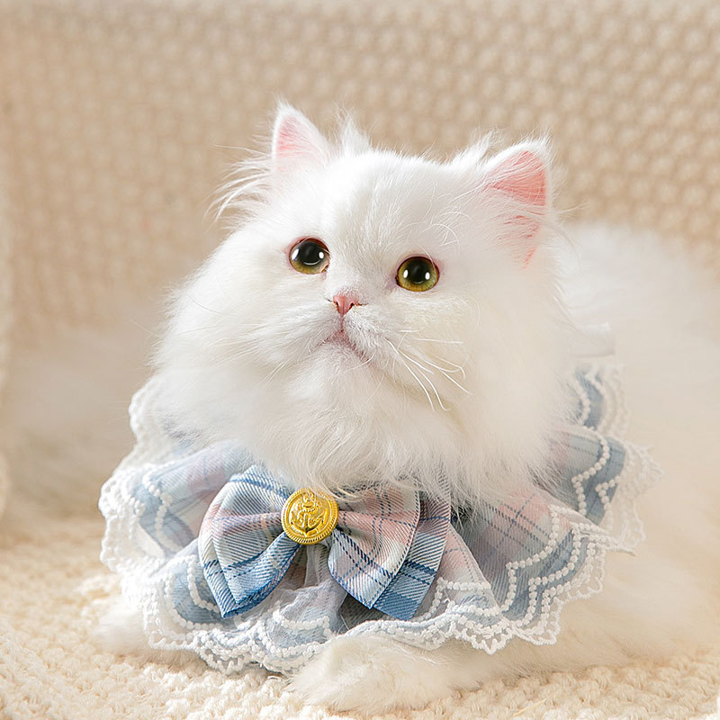 ผ้าพันคอแมว สไตล์น่ารัก สำหรับสัตว์เลี้ยง ปรับได้ สวยงาม เพิ่มความน่ารักให้กับแมวของคุณ