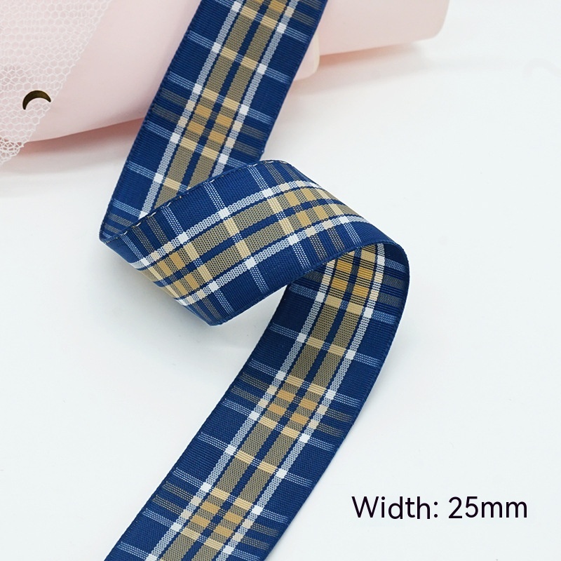 B011 Plaid Ribbon 16mm