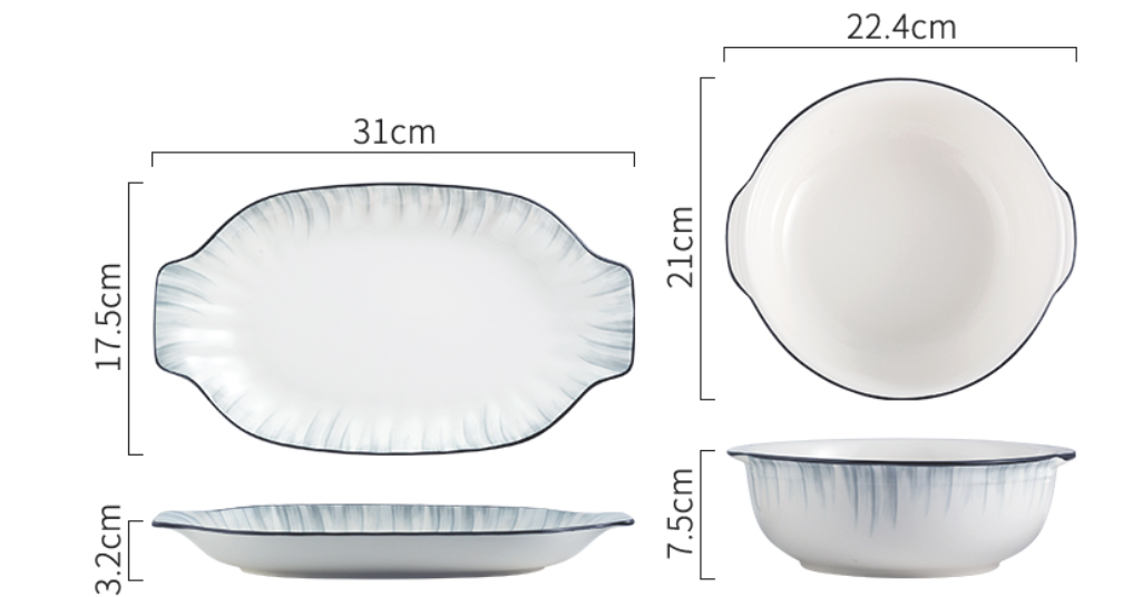 Title 2, Simple Tableware Bowl Plate Rice Bowl