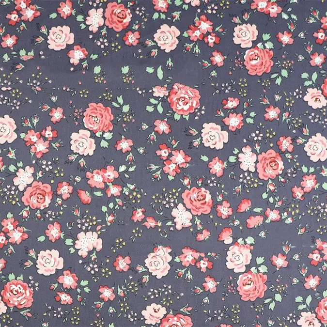Plant Flower Small Clear Floral Twill Cotton