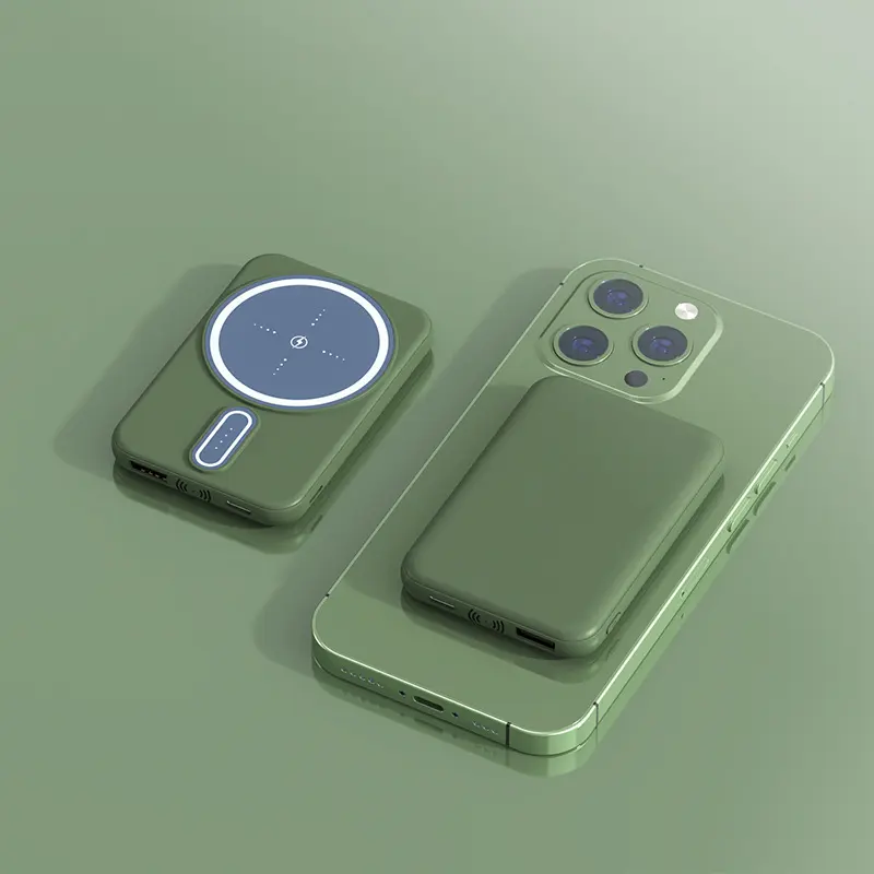 Magnetic Suction Charging Bank Wireless Mobile Power Supply