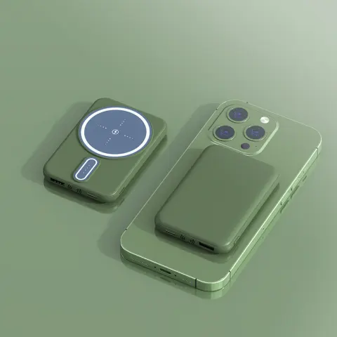 Magnetic Suction Charging Bank Wireless Mobile Power Supply
