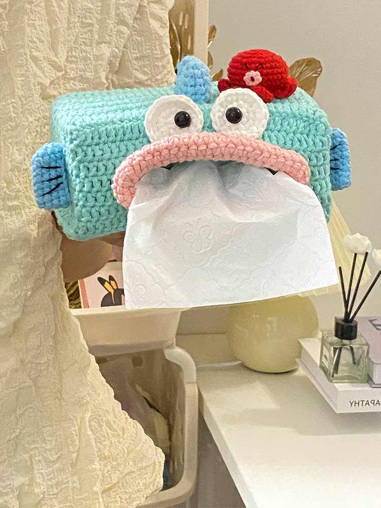 Title 3, Ugly Fish Handton Tissue Box Woven Diy Material...