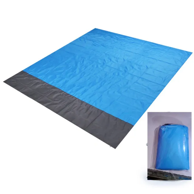 Portable Waterproof Picnic Mat Beach Mat Pocket Blanket Blue - Shop at LoveMi