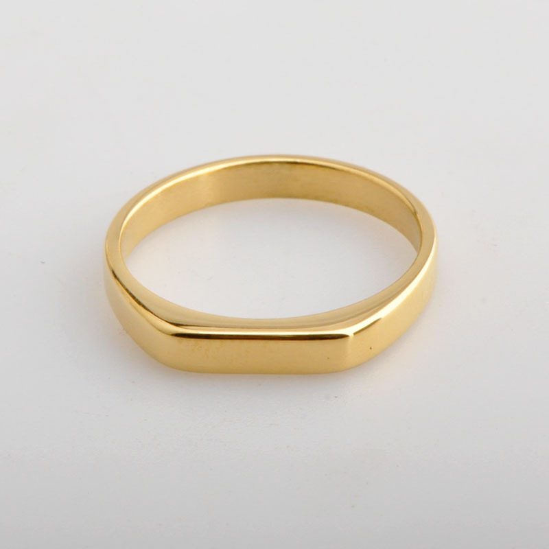 Gold-plated Glossy Fashion Simple Ring