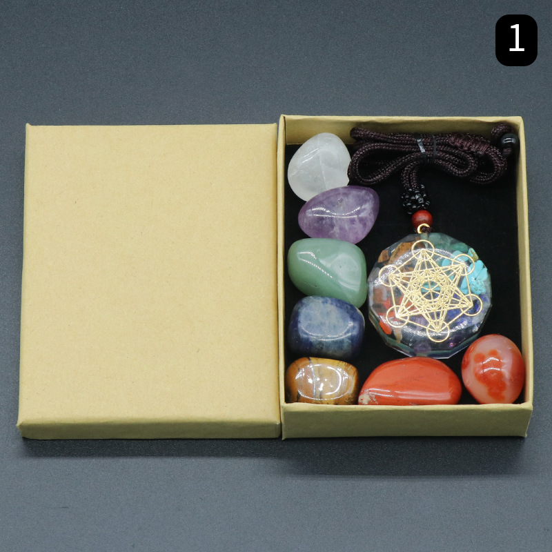 Colorful Irregular Natural Stone Set Gift Box — foto 7