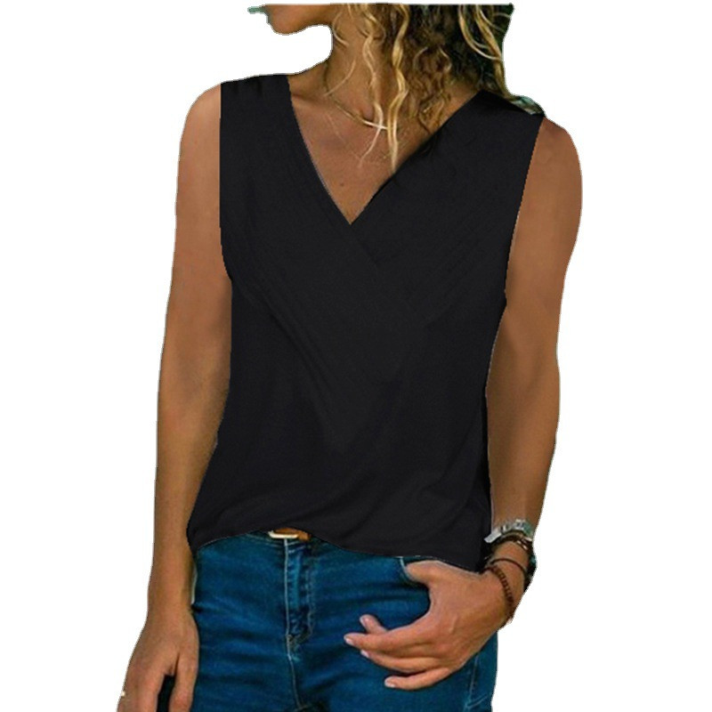 European And American Solid Color Vest Bottoming Shirt