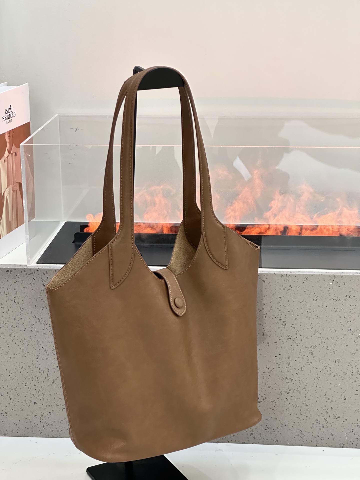 Minimalist High-end Style Basket Bag, New Autumn And Winter Genuine Leather Women's Bag, Roomy Shoulder Bucket Bag For Commuting 6