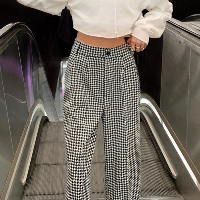 Title 2, Fashion lattice straight suit pants