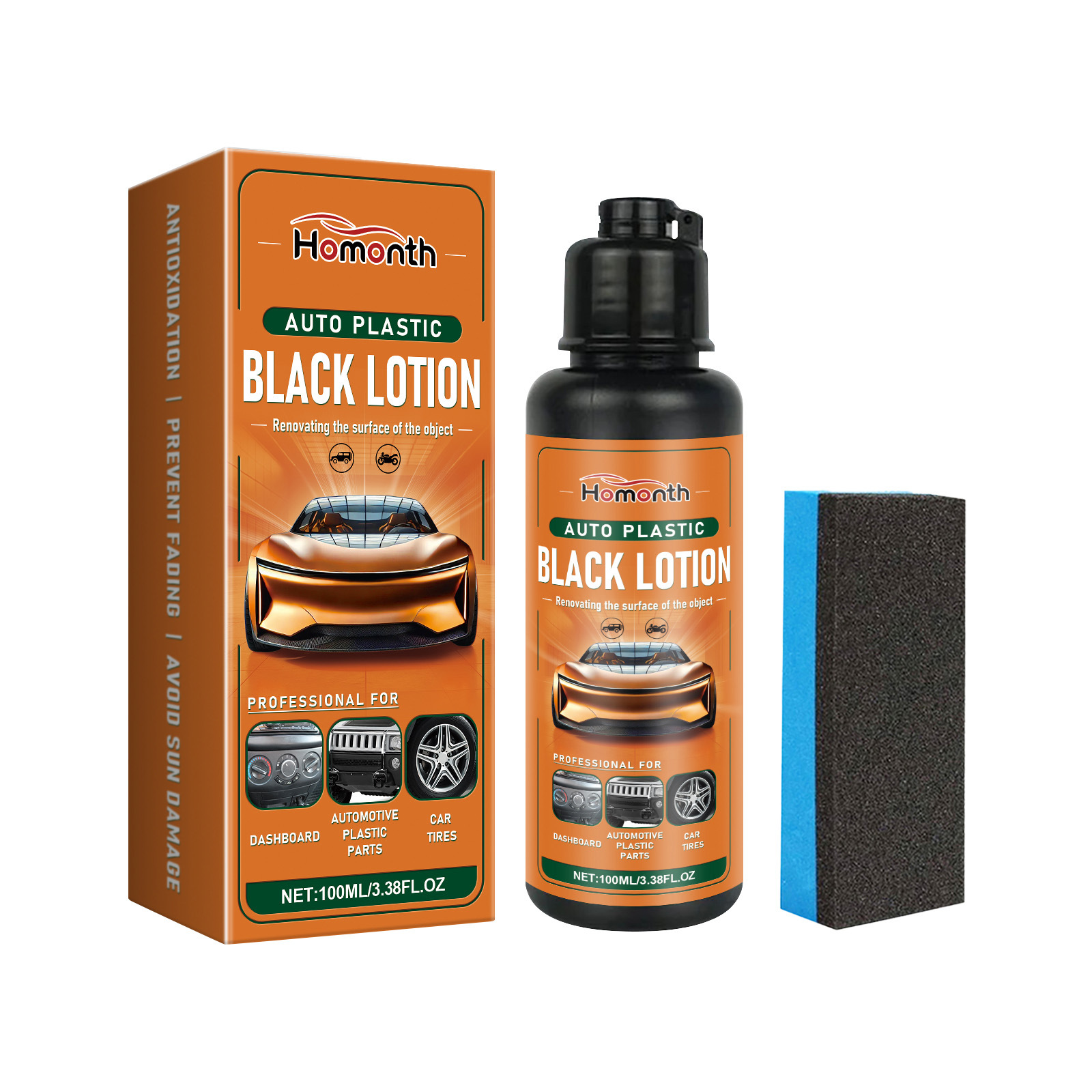 Homonth Automotive Plastic Refurbishing Agent, Interior Accessory Stain Cleaner, Plastic Refurbishing Agent 5