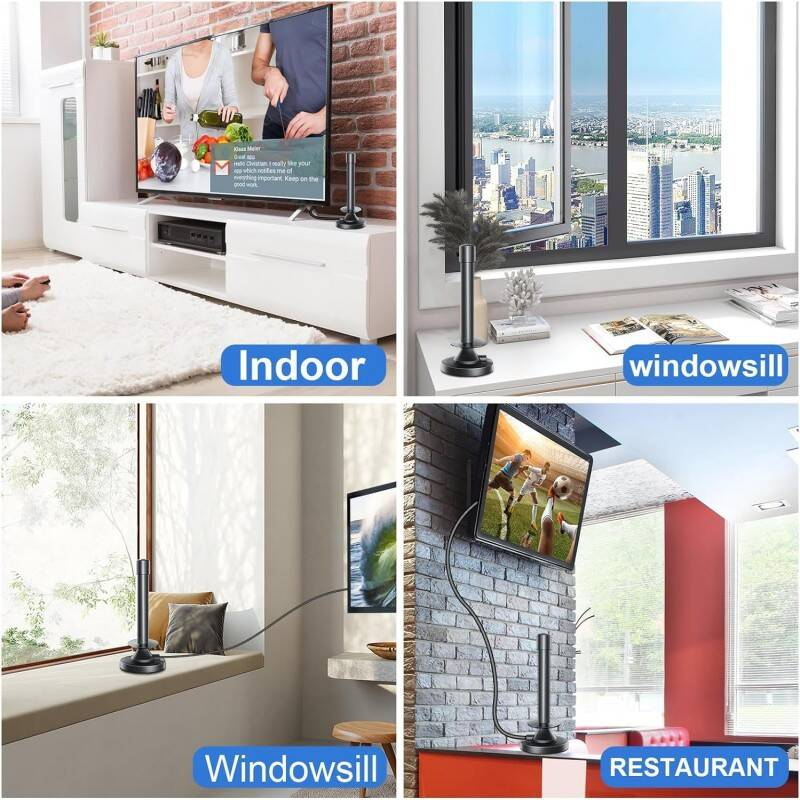 Most Powerful Indoor TV Aerial  Best Indoor TV Aerial For Digital Freeview With Booster  Digital Indoor Aerial 250 Miles Long Range  Smart Signal Tech For Indoor TV Aerials With Strong Signal UK 7