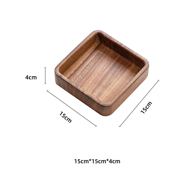 Square wooden bowl