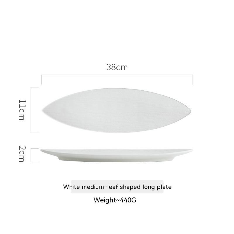 15 Inch White Pointed Plate