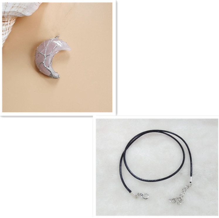 Луна, натуральный камень, аметист, Древо жизни, ожерелье, дерево удачи ручной работы