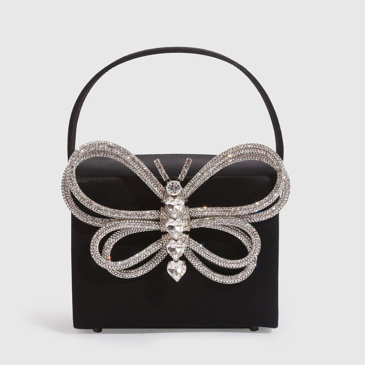 Square Butterfly Diamond One Shoulder Crossbody Handbag