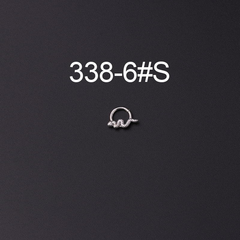 Snake-shaped Closed Ring Interface Ring Ear Bone Nose Ring