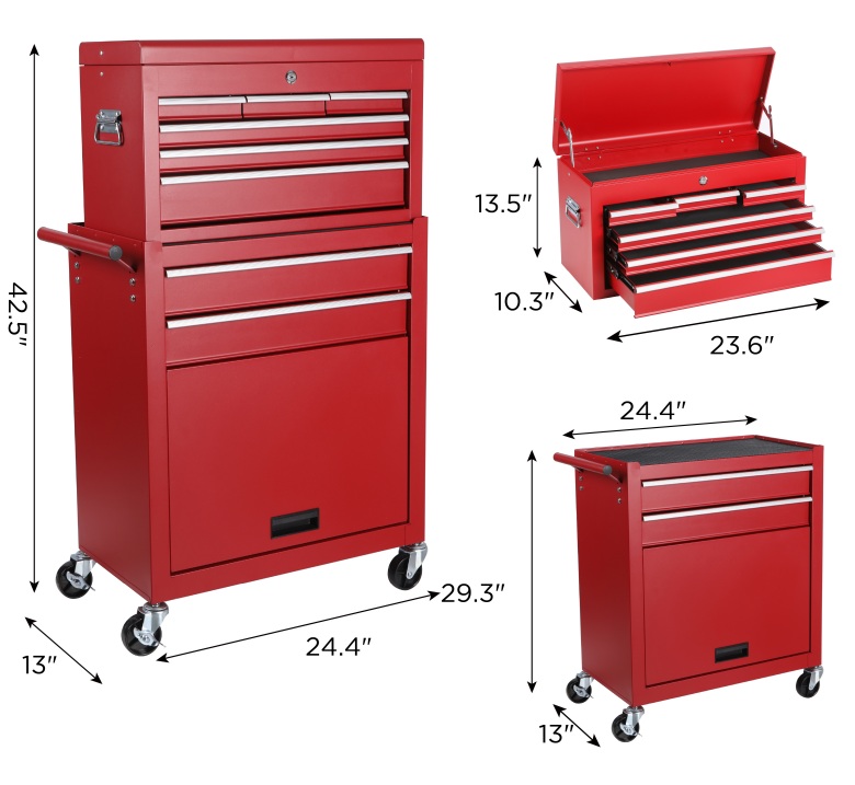 8 DRAWERS TOOL CABINET COMBO — foto 4
