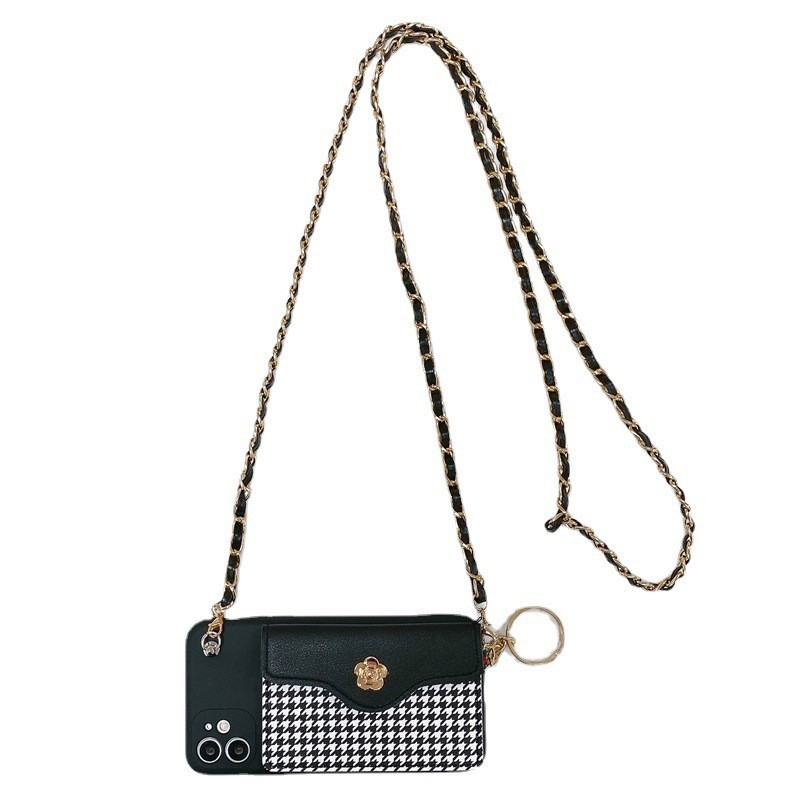 Mobile Phone Case Houndstooth Card Coin Purse - Image 2