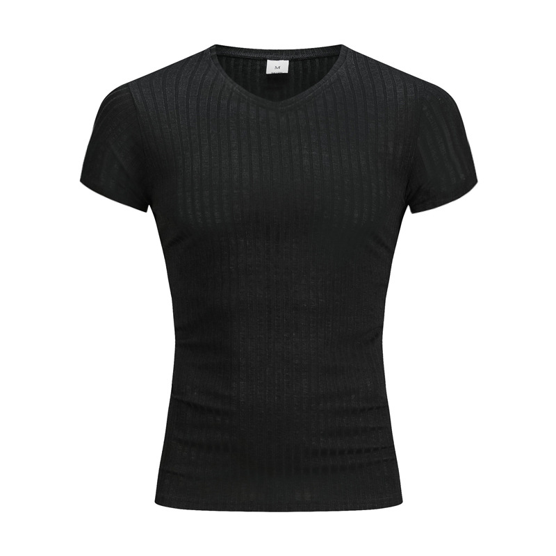 Title 12, Heren casual sport T-shirt met V-hals en korte ...