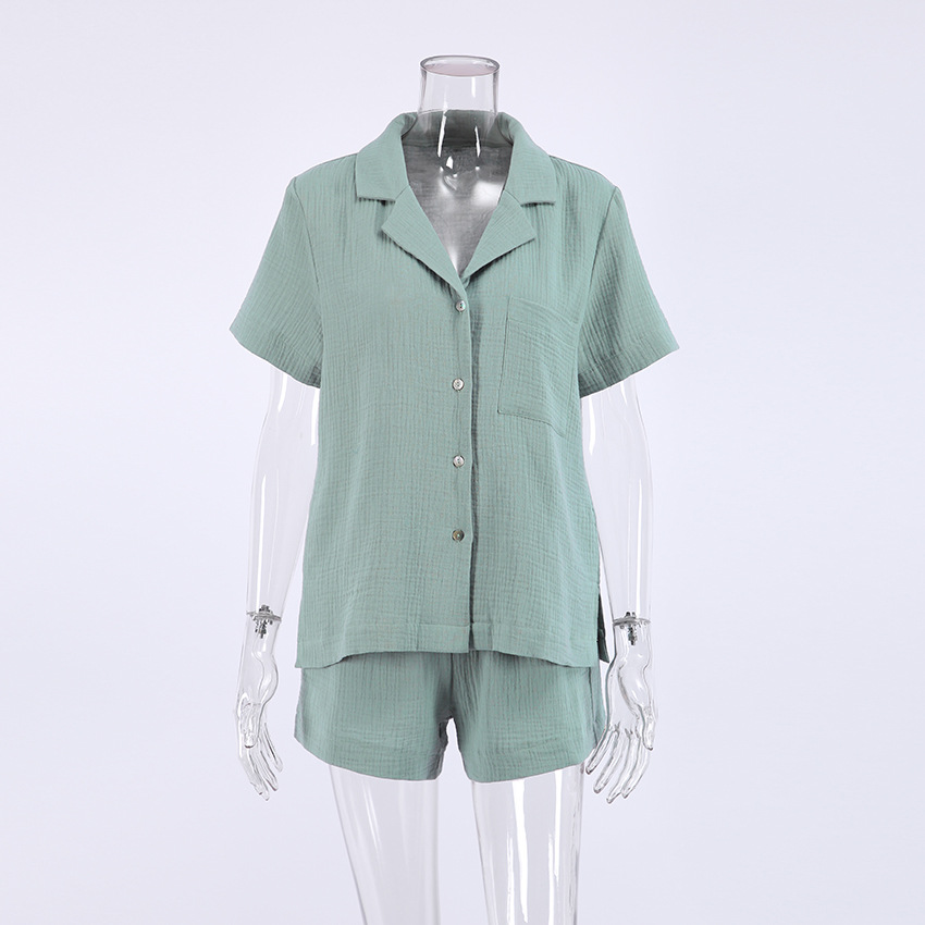 Title 21, Natural Double Gauze Shirt And Shorts Set