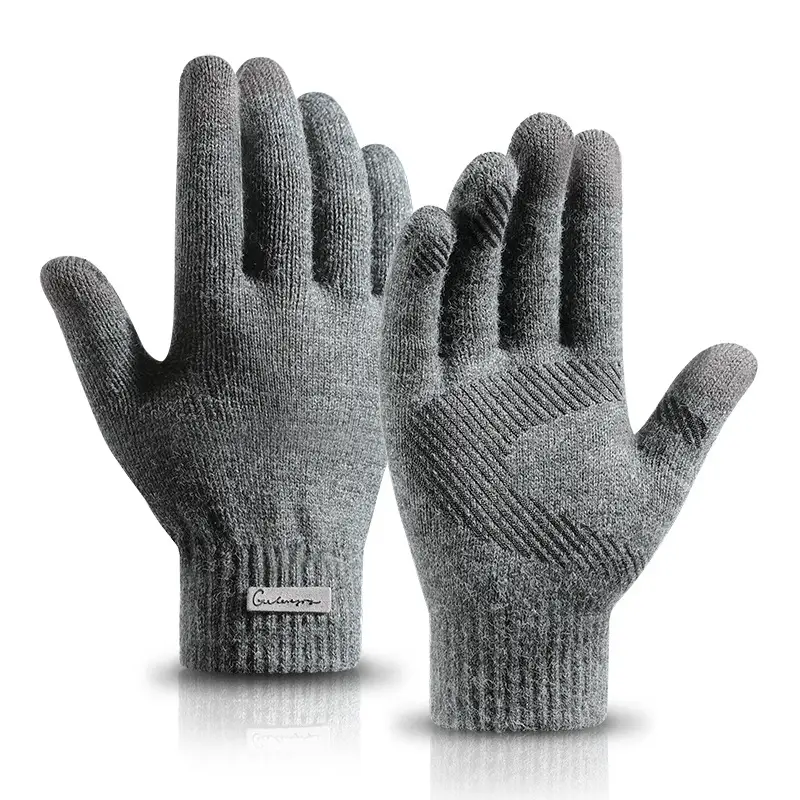 Thickened Arctic Fleece Knitted Wool Gloves