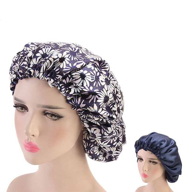 Title 7, Satin double lace nightcap chemotherapy cap