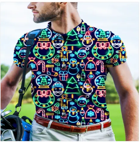 Summer New Polo Shirt 3D Printed Casual Short-sleeved Men's Clothing