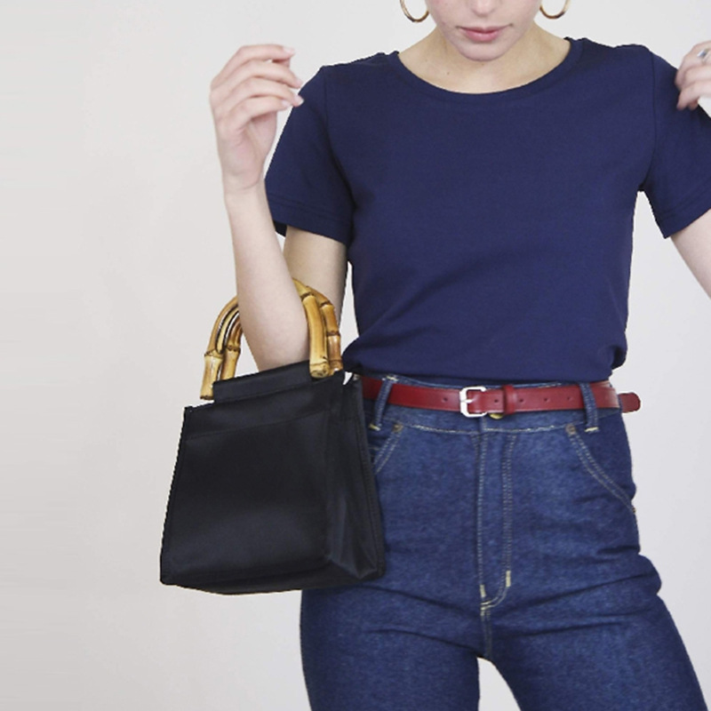 Fashionable Niche Silk Thick Bamboo Hand Bag thumbnail 3