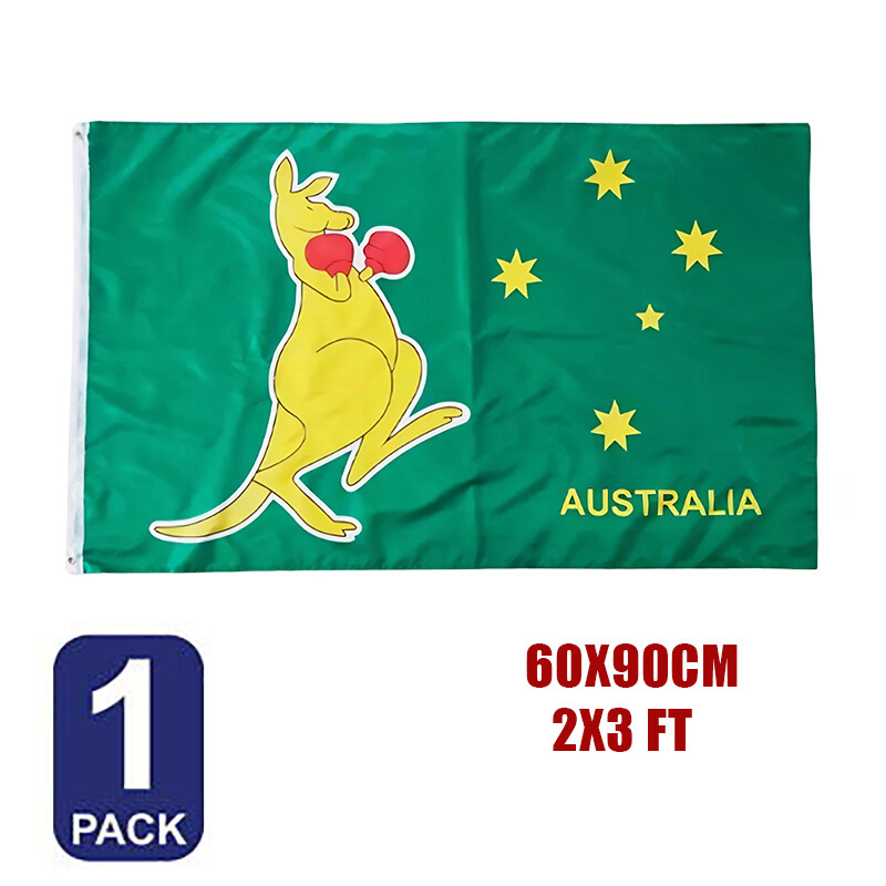 1X Boxing Kangaroo Flag 2x3 Ft Australian National Symbol 60x90 Cm Banner AU OZ