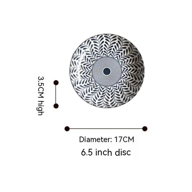 Underglaze Willow Pattern Japanese Ceramic Tableware Plate 17Cm Disc - Shop at LoveMi