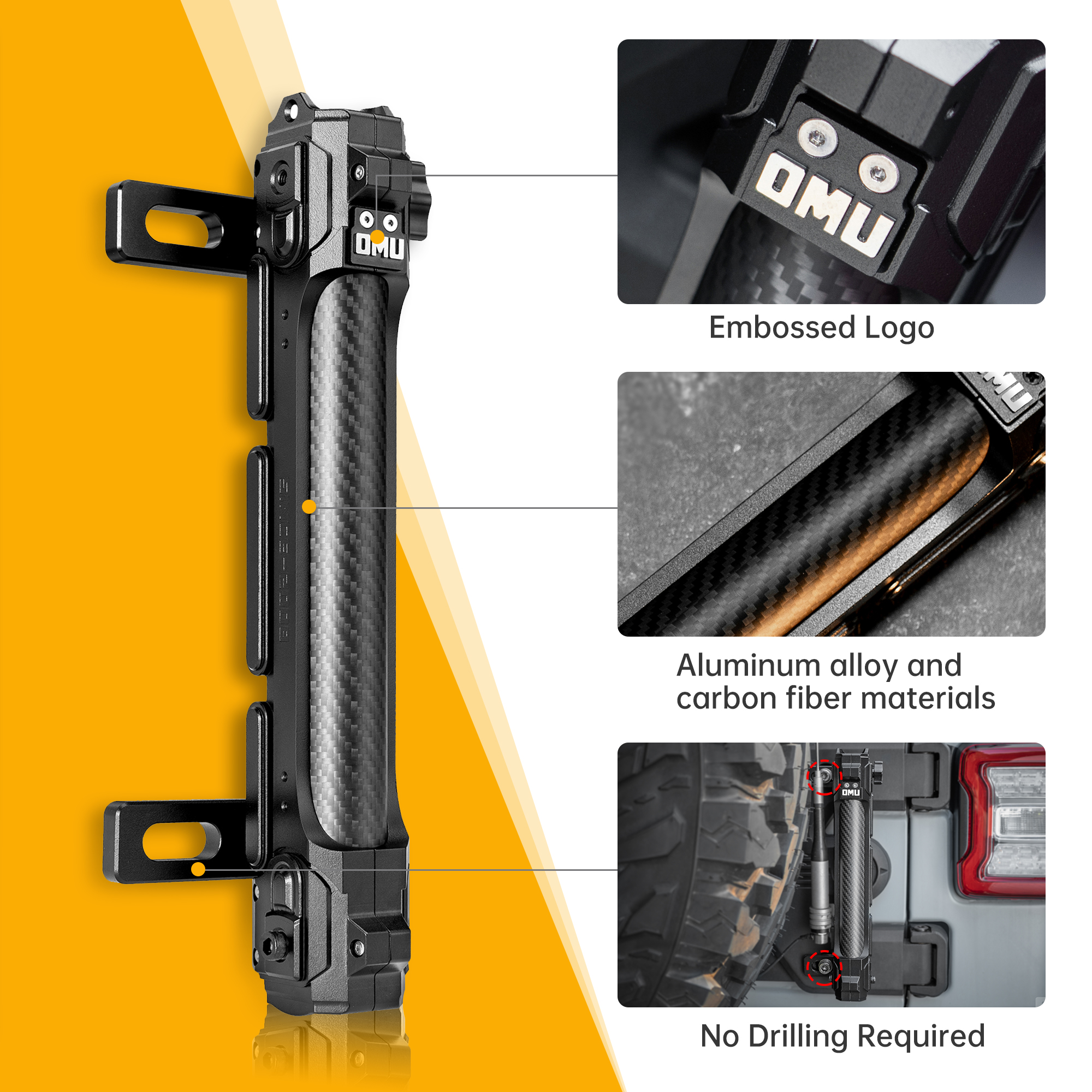 Tailgate Flagpole Holder Bracket For Jeep Wrangler JK 2007-2017 And JL2018