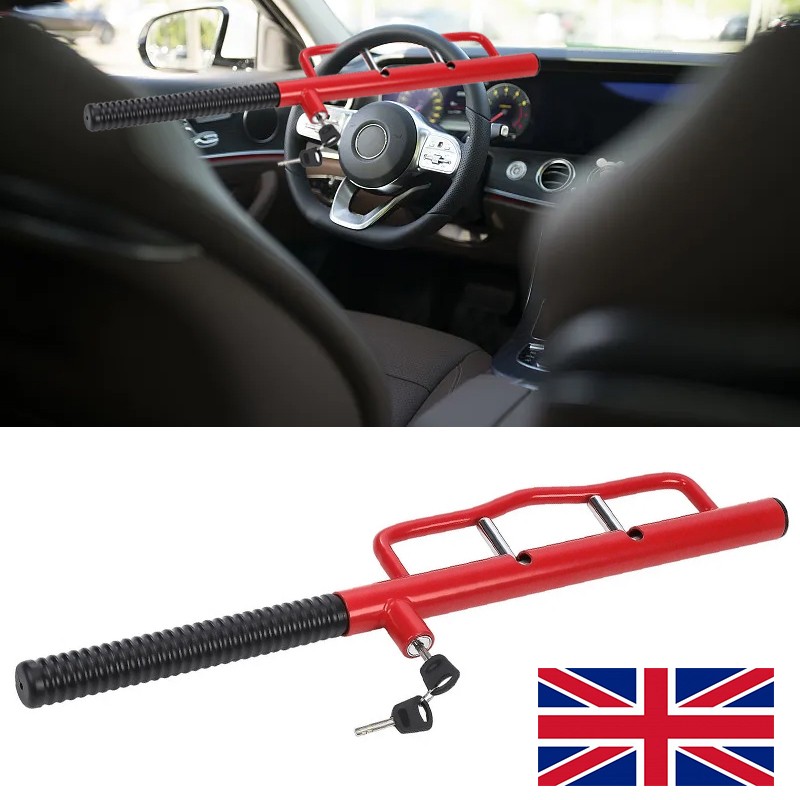 Car Steering Wheel Lock Heavy Duty Design Anti Theft Security 2 Keys UK Stock