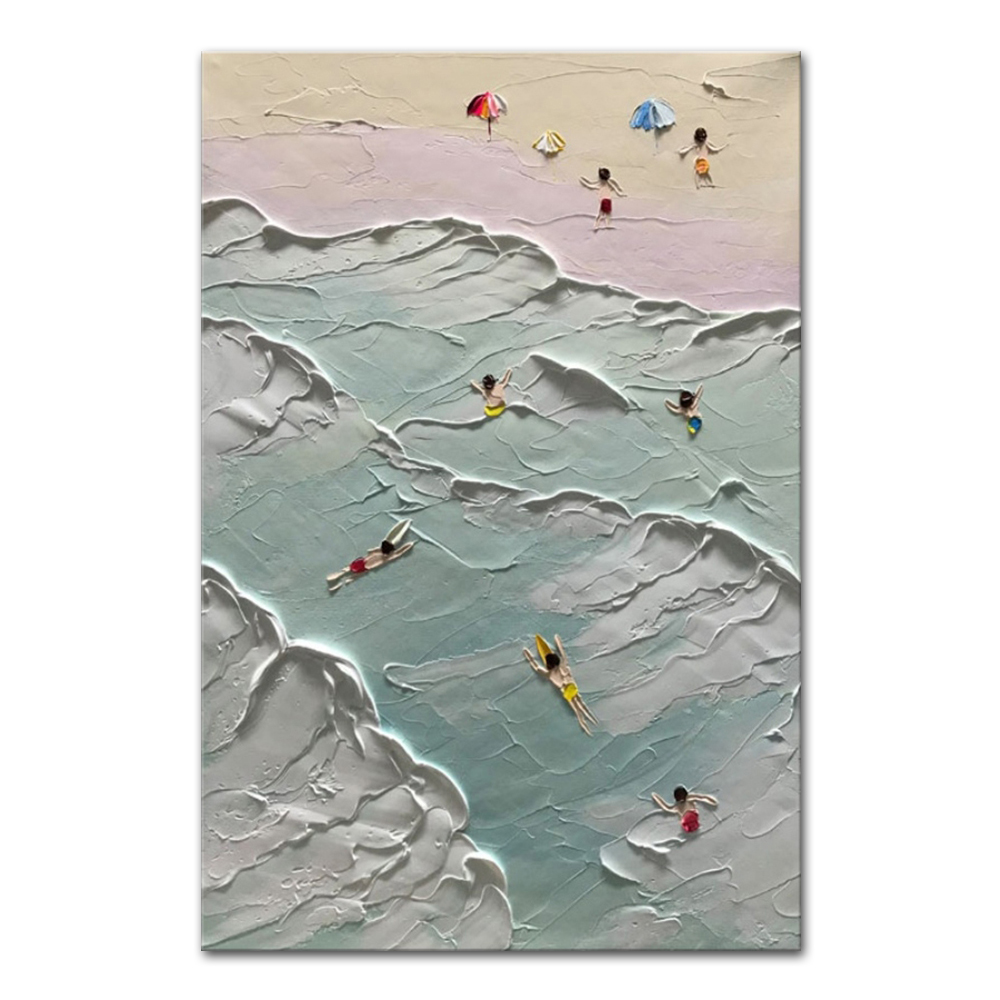 Beach Oil Canvas Wall Art, picture 7 of 12