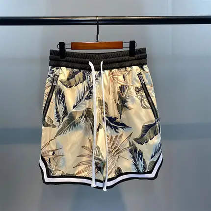 High Street Fashion Flower Shorts Hip Hop