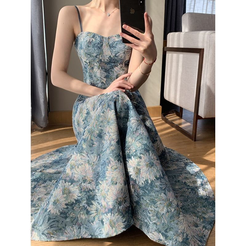 Fashion Slimming Seaside Holiday Floral Long Skirt