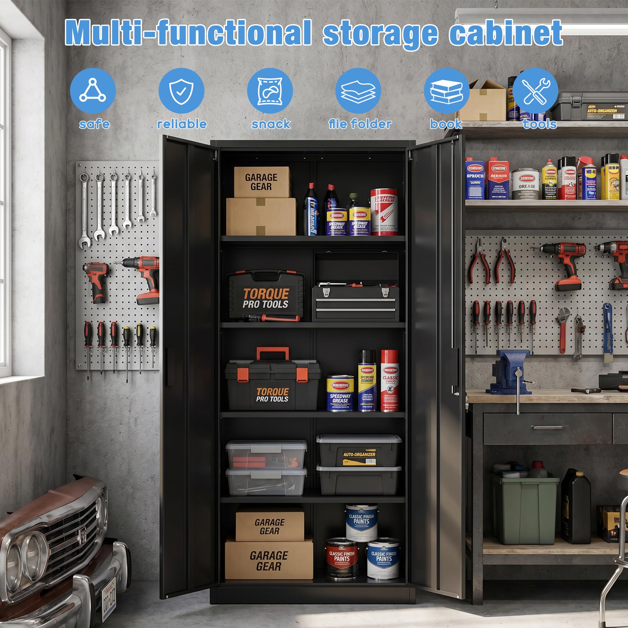 Metal Garage Storage Cabinet — Lockable Steel Storage Cabinet — photo 3