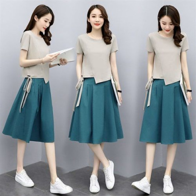 New Fashion Western Style Summer Loose Skirt Two-piece Suit